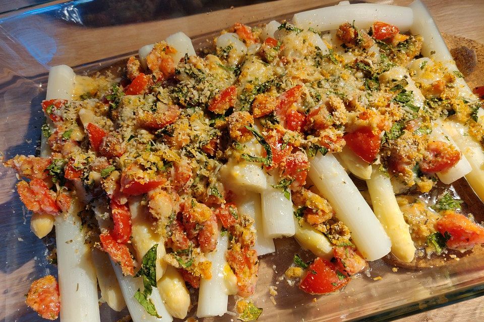 Spargel mit Parmesan-Kruste