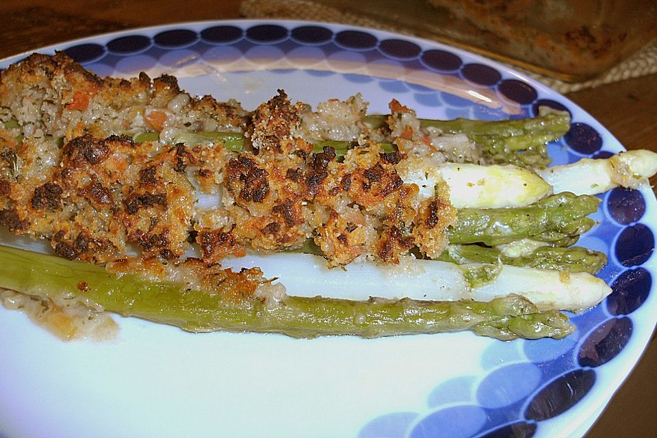 Spargel mit Parmesan-Kruste