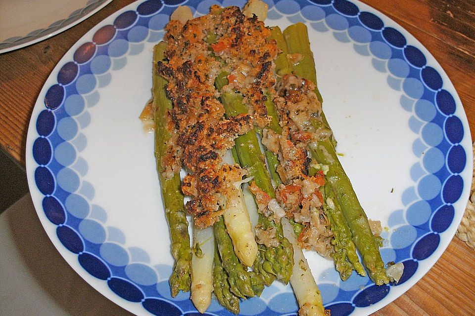 Spargel mit Parmesan-Kruste