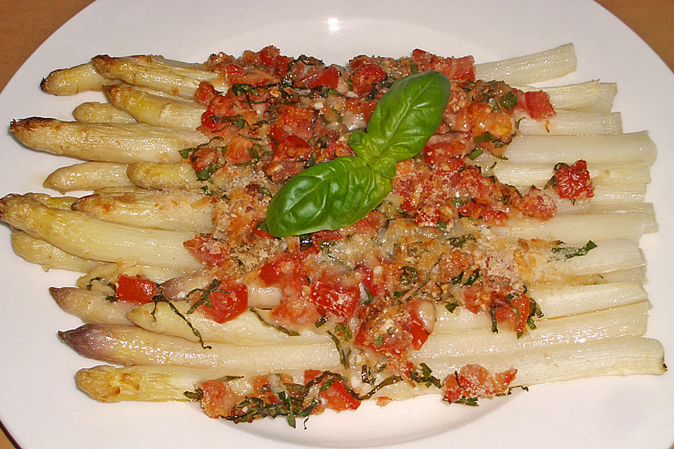 Spargel mit Parmesan-Kruste