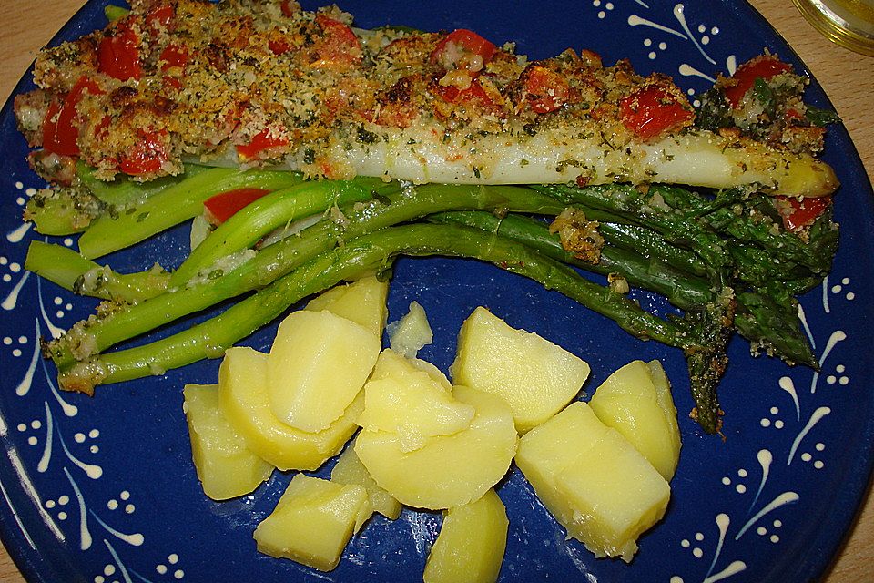 Spargel mit Parmesan-Kruste