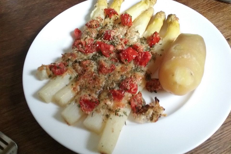 Spargel mit Parmesan-Kruste