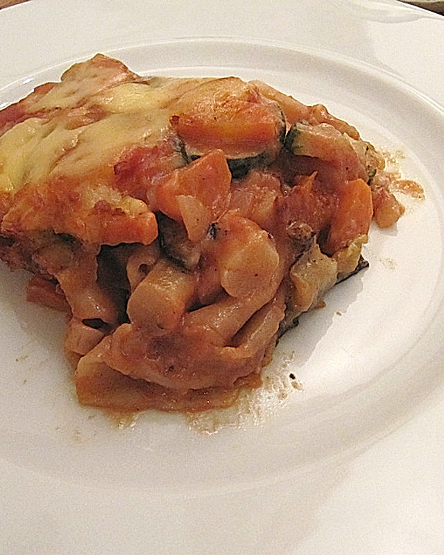 Lasagne mit Zucchini, Aubergine und Schwarzwurzeln