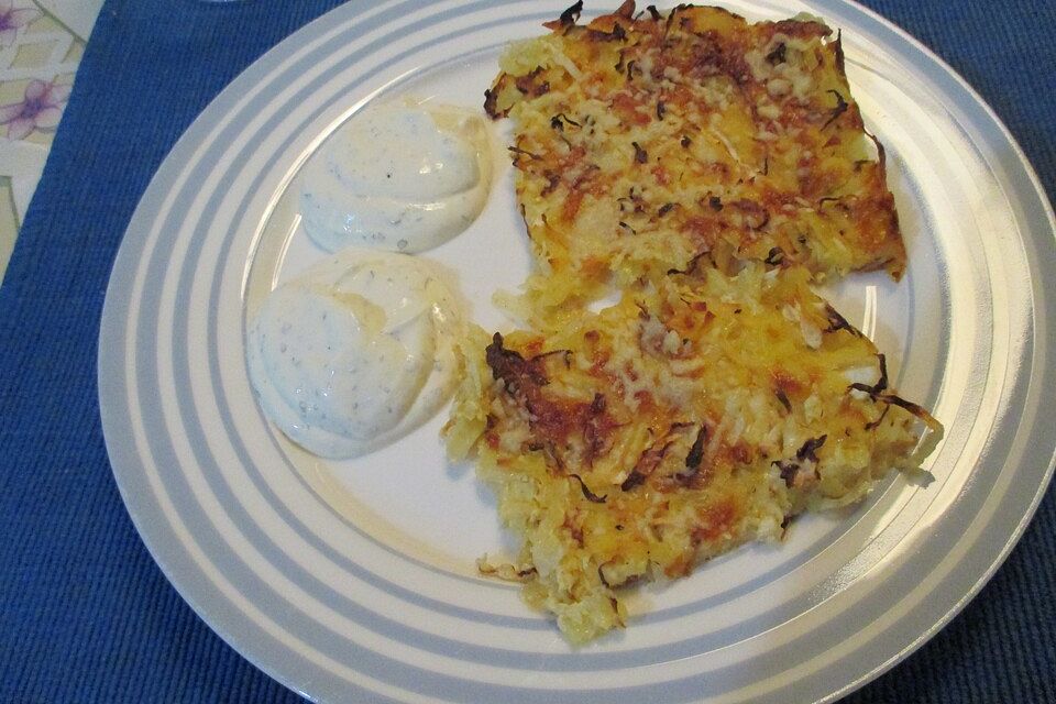 Kartoffel-Weißkohl-Rösti aus dem Backofen