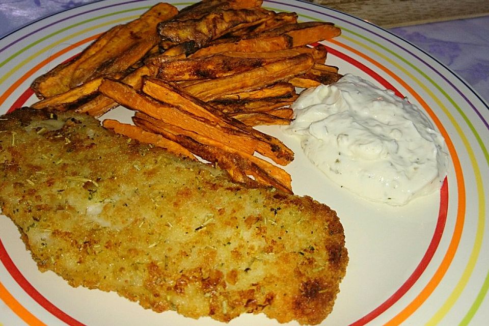 Knusprige Süßkartoffel-Pommes Frites