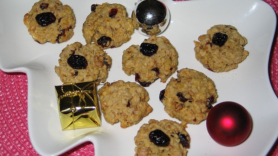 Cranberry-Haferflocken-Plätzchen von remasch| Chefkoch