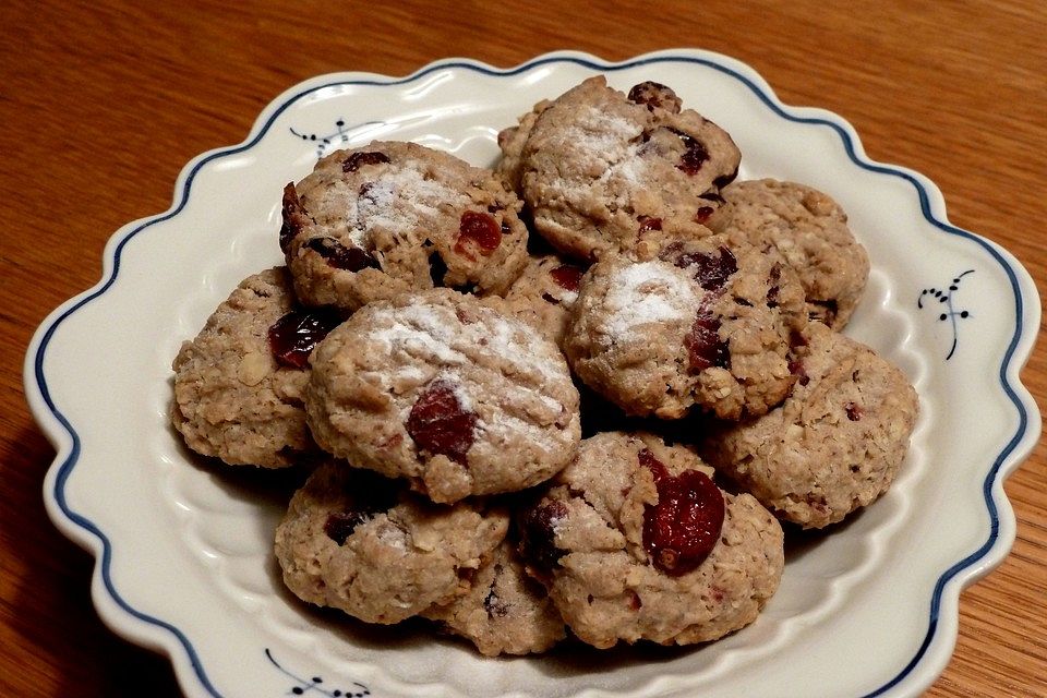 Cranberry-Haferflocken-Plätzchen