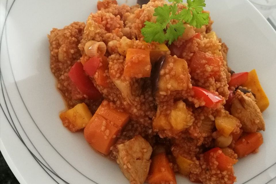 Couscous mit Hähnchen und Gemüse