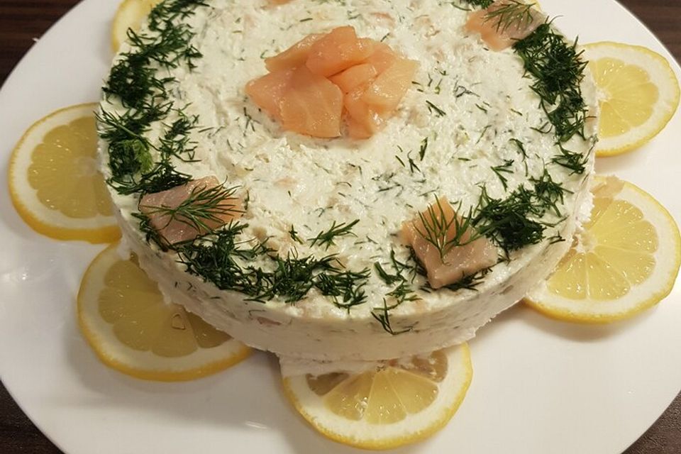 Lachs-Frischkäse-Torte