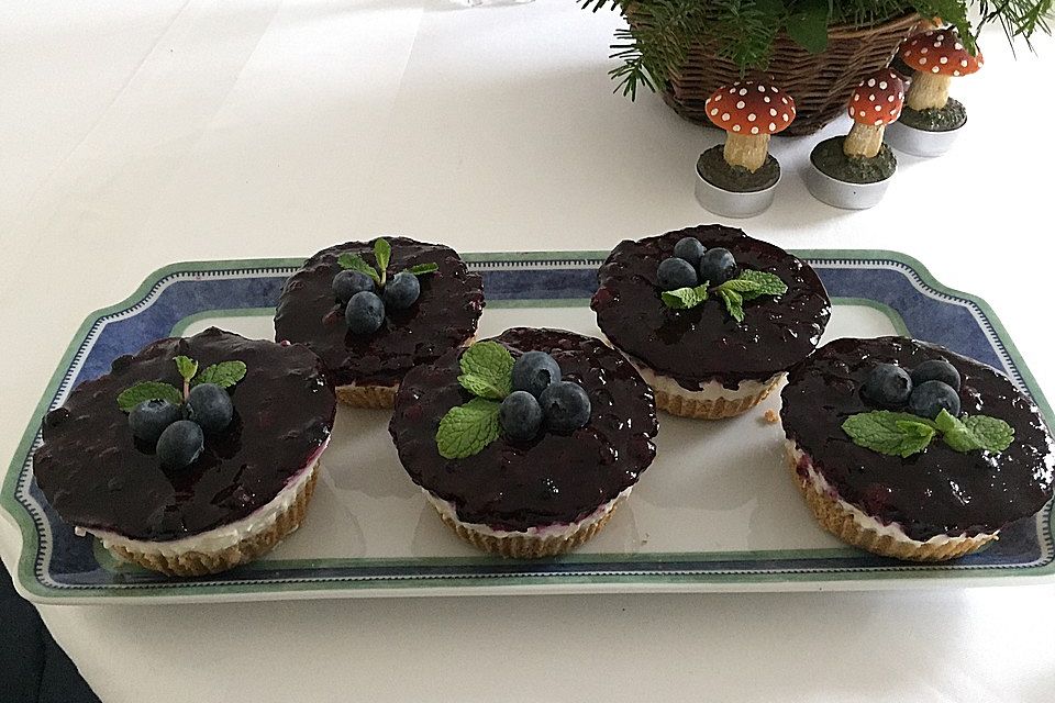 Mini Blueberry-Cheesecakes