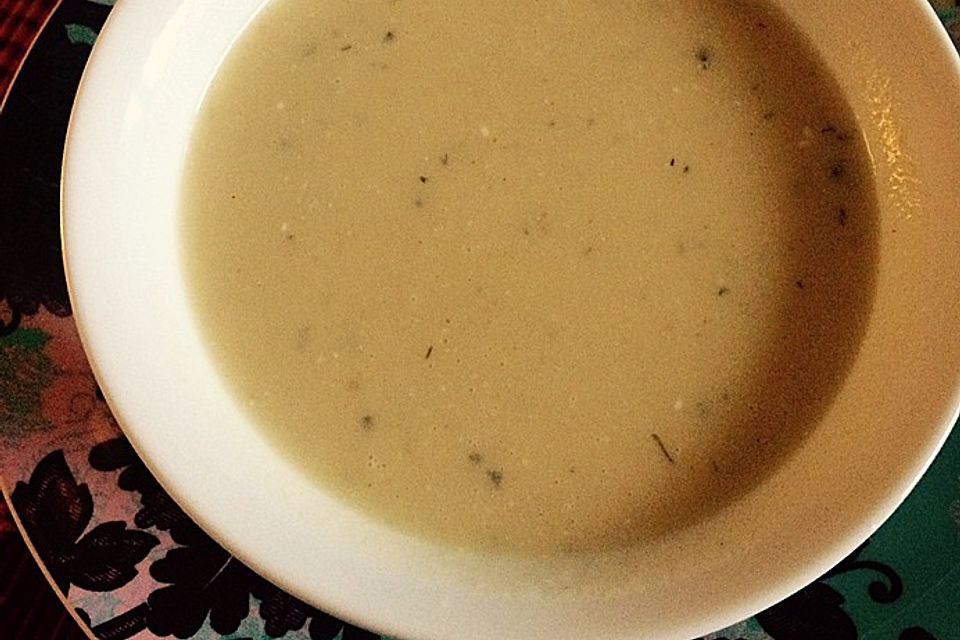 Steckrübensuppe mit Frischkäse