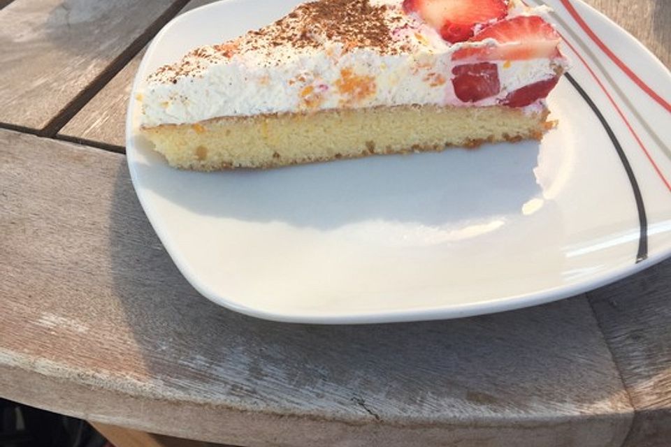 Fantakuchen mit Pfirsichschmand