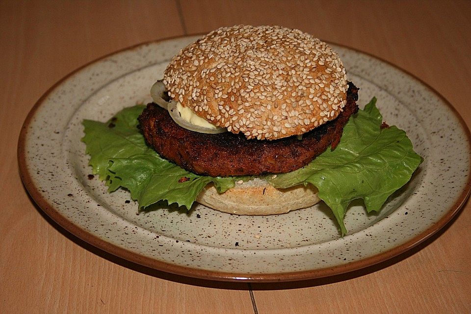 Kidneybohnenburger im Pitabrötchen