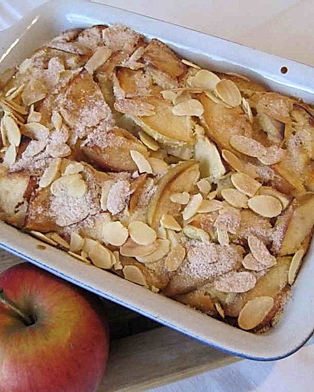 Apfel-Quark-Auflauf mit Gerste und Mandeln