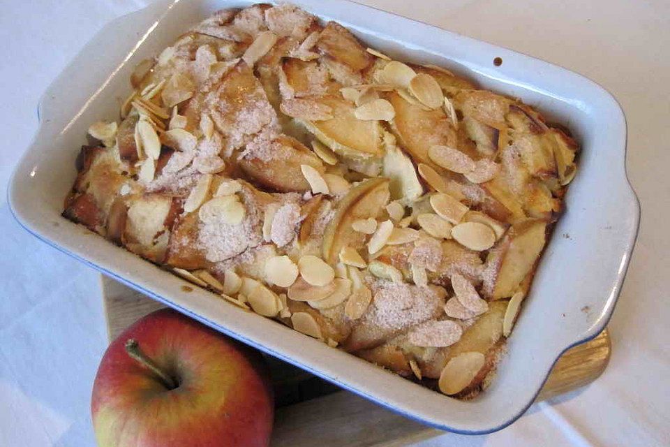 Apfel-Quark-Auflauf mit Gerste und Mandeln