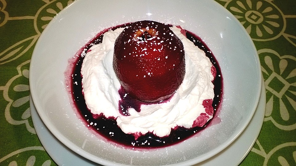 Rotweinäpfel mit Calvados - Sahne von Bezwinger| Chefkoch
