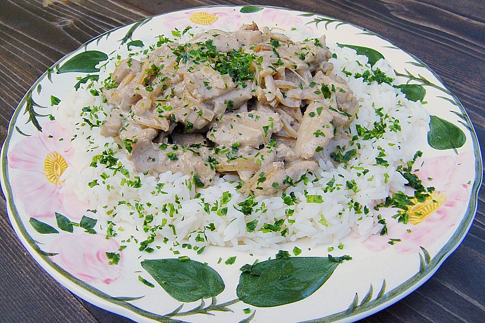 Kalbsgeschnetzeltes mit Steinpilzen