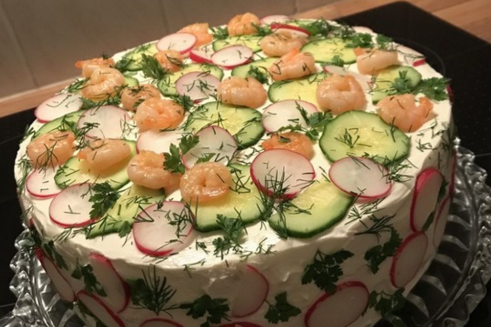 Festliche Sandwichtorte