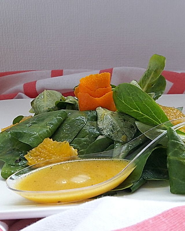 Winter Salat mit Orangendressing