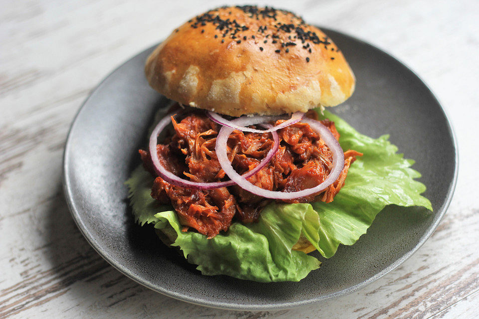 Jackfruit-Fleisch für Burger, Wrap und Döner