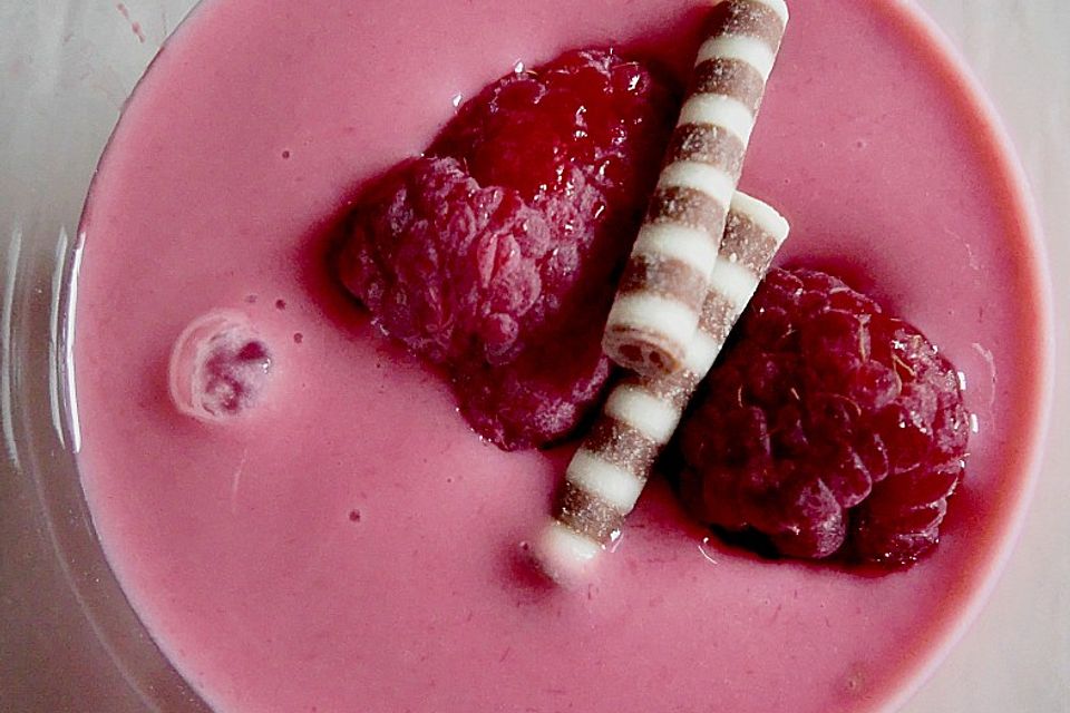 Himbeeren mit Banana - Cream