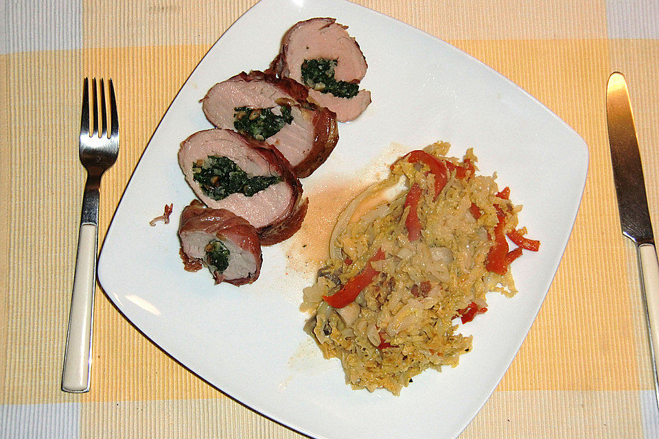 Gefülltes Schweinefilet