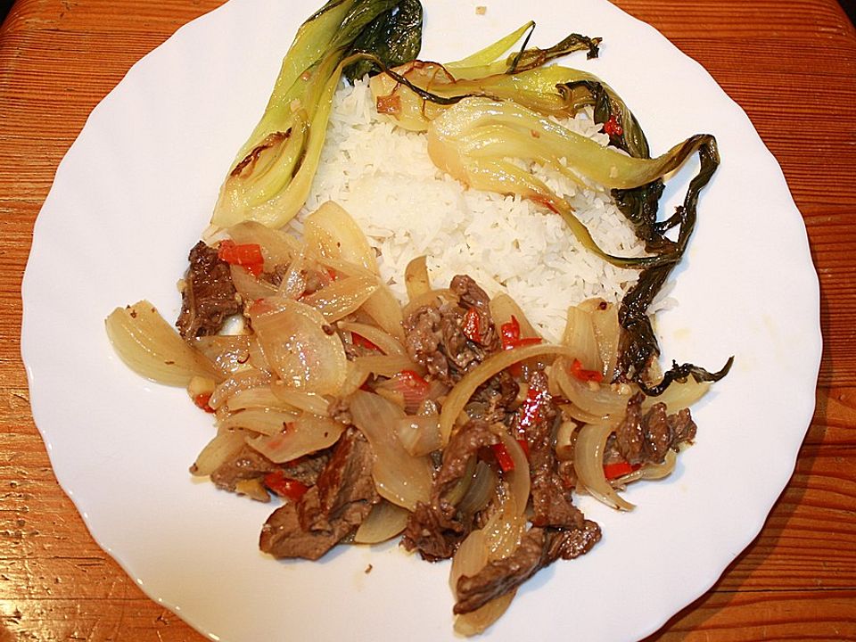 Zwiebelfleisch aus Bison
