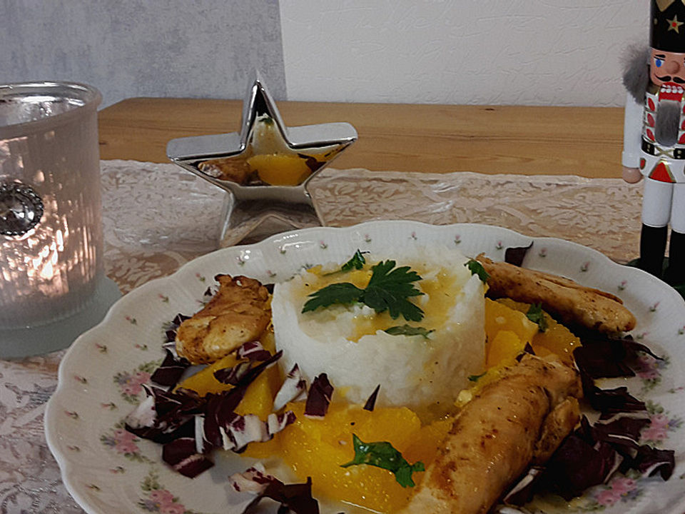 Orangen-Reis-Salat mit Huhn von bijou1966| Chefkoch
