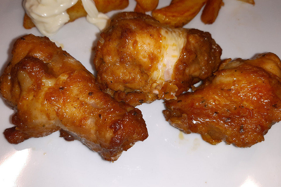 Knusprige Chickenwings in Honig-Orangen-Marinade