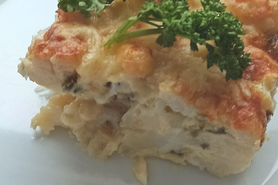 Blumenkohlauflauf mit Ei und Parmesan