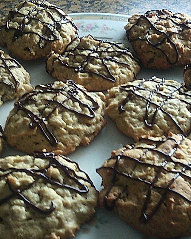 Erdnussbutter-Müsli-Cookies