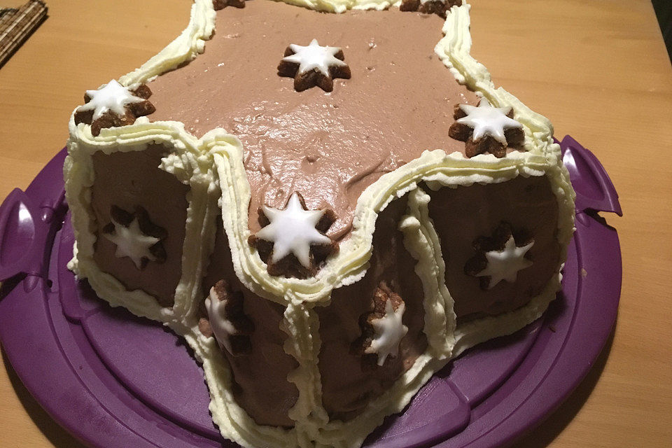 Schoko-Zimtstern-Torte