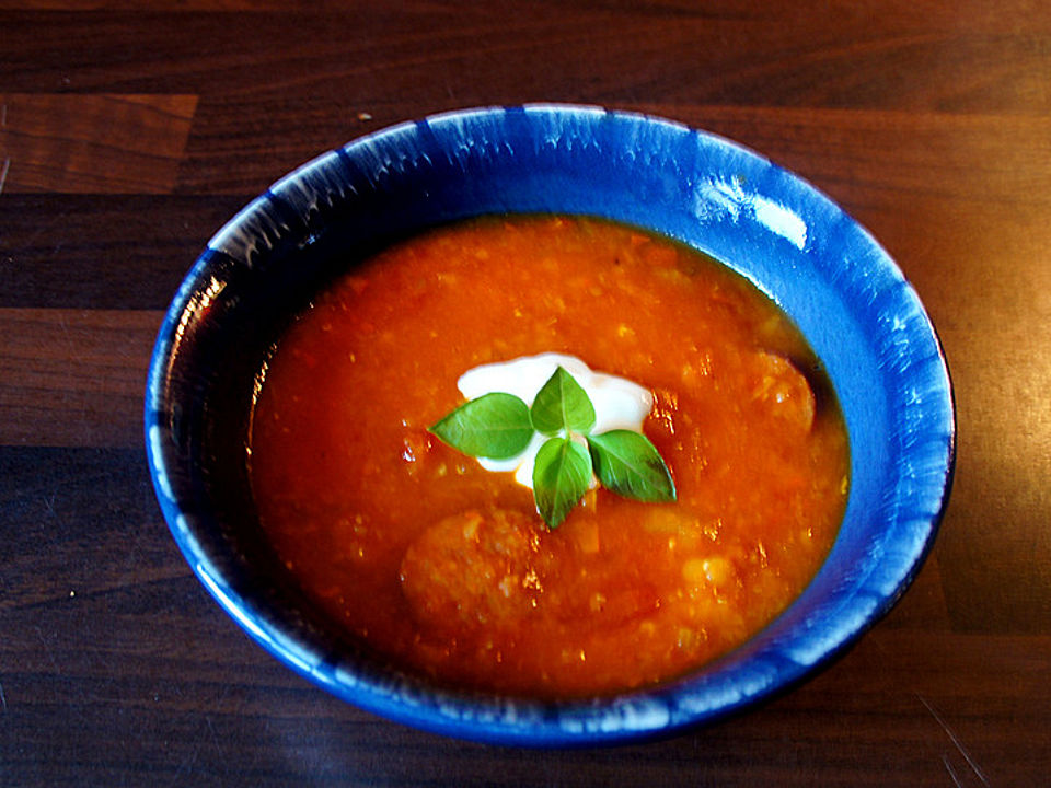 Scharfe Kürbis-Tomaten-Suppe mit Linsen von DieMimi70| Chefkoch