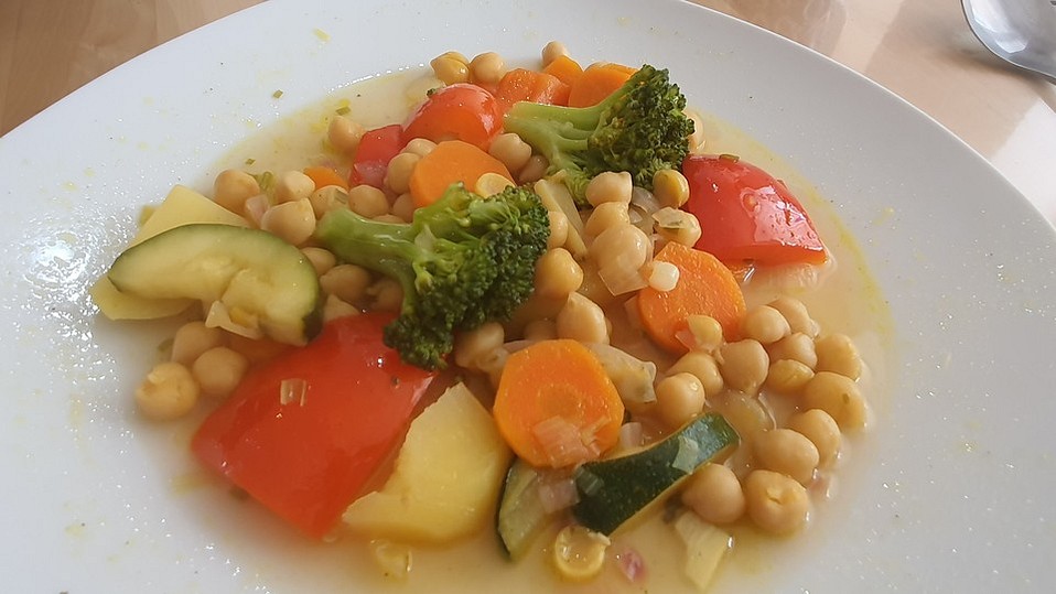 Marrokanischer Gemüsetopf mit Kichererbsen von Laeuferin Marrokanischer Gemüsetopf mit Kichererbsen von Laeuferin