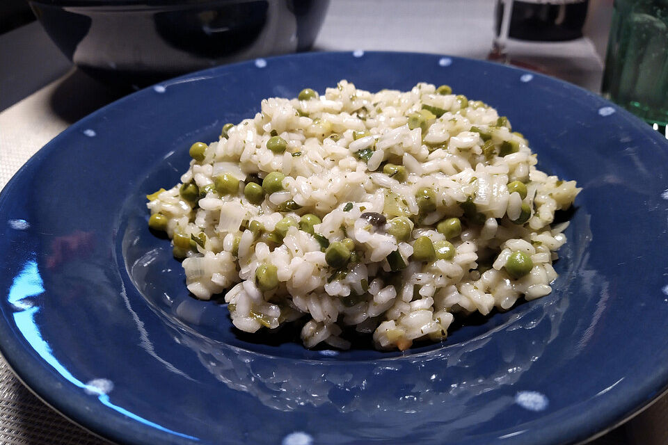 Grünes Risotto mit Weißwein