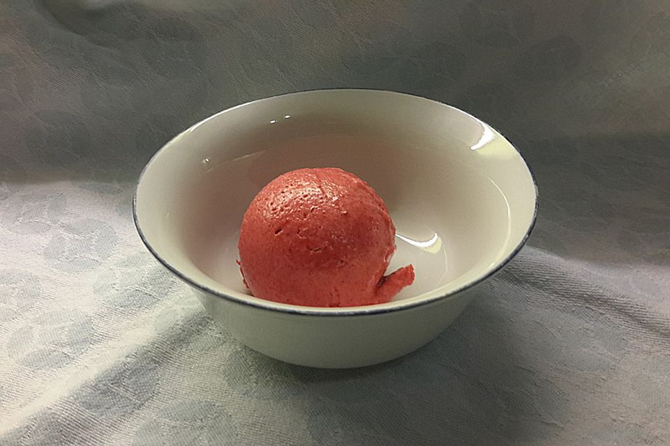 Erfrischendes Himbeersorbet