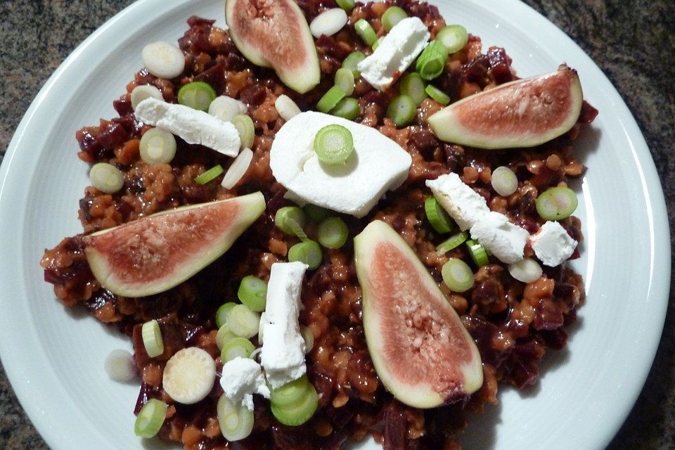 Rote Linsen-Salat mit Roter Bete