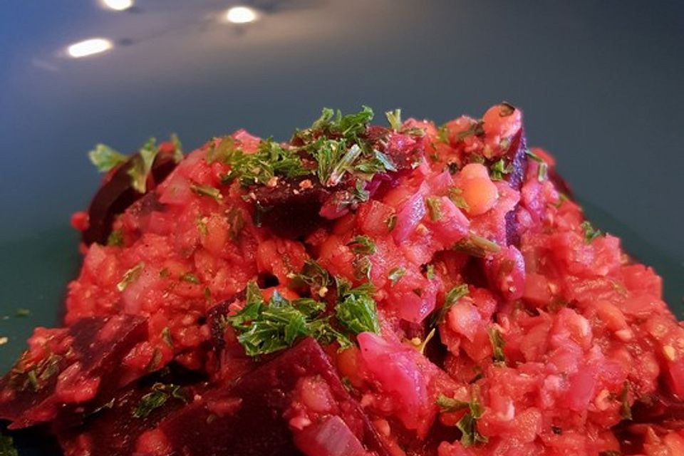 Rote Linsen-Salat mit Roter Bete