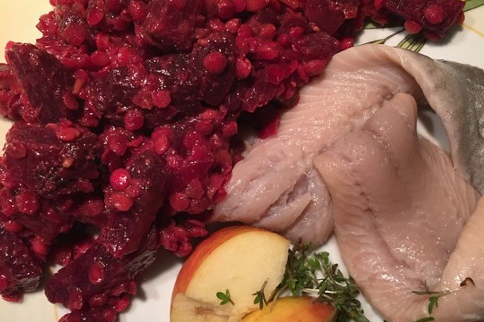 Rote Linsen-Salat mit Roter Bete