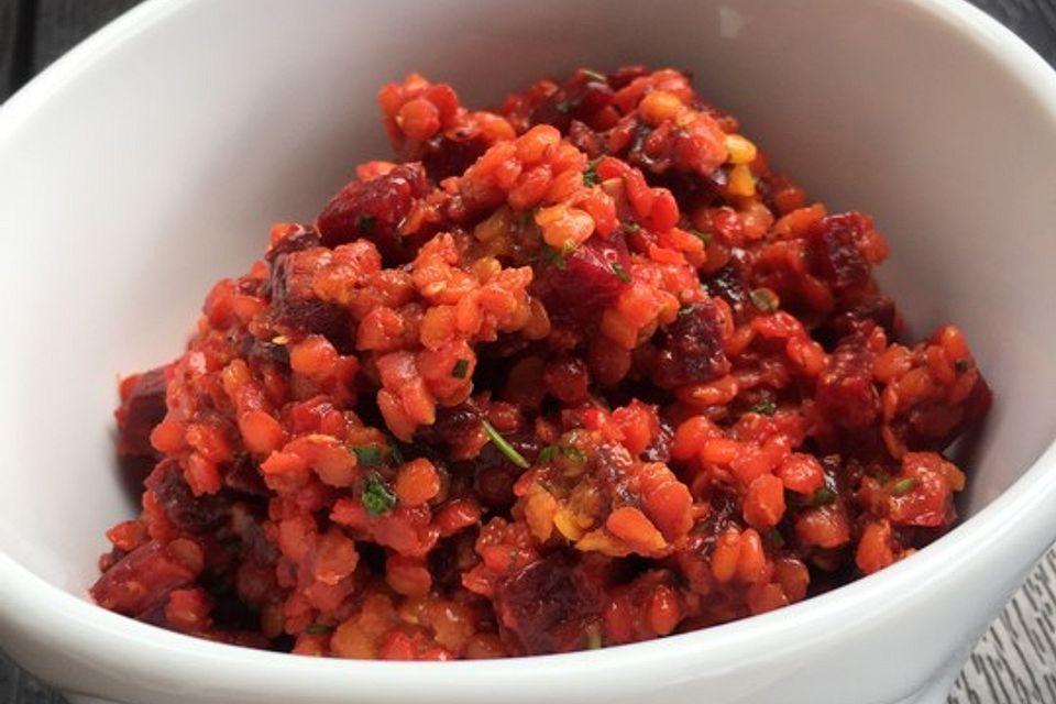 Rote Linsen-Salat mit Roter Bete