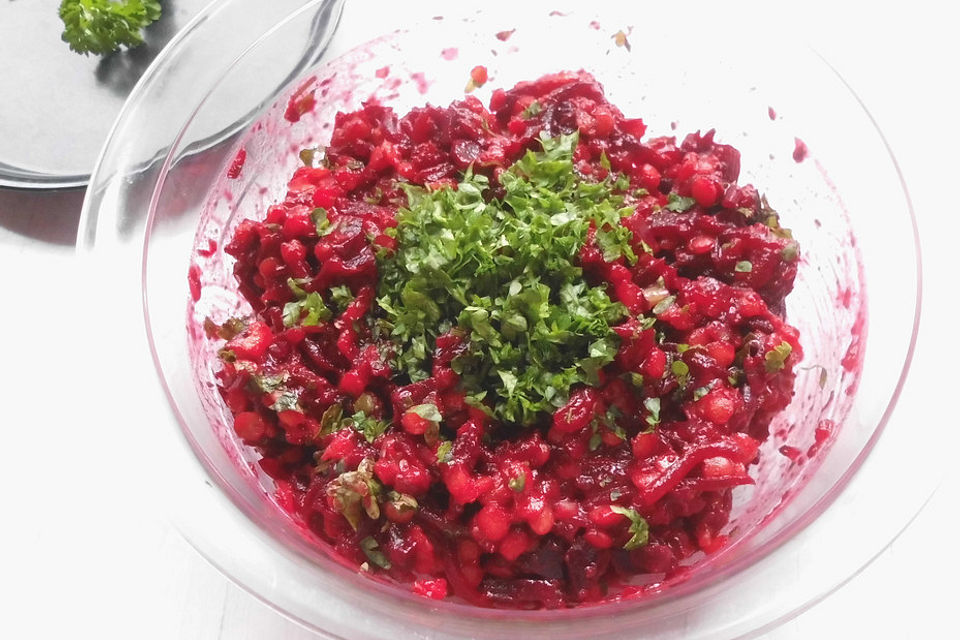 Rote Linsen-Salat mit Roter Bete