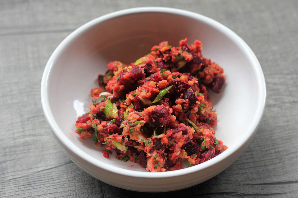 Rote Linsen-Salat mit Roter Bete