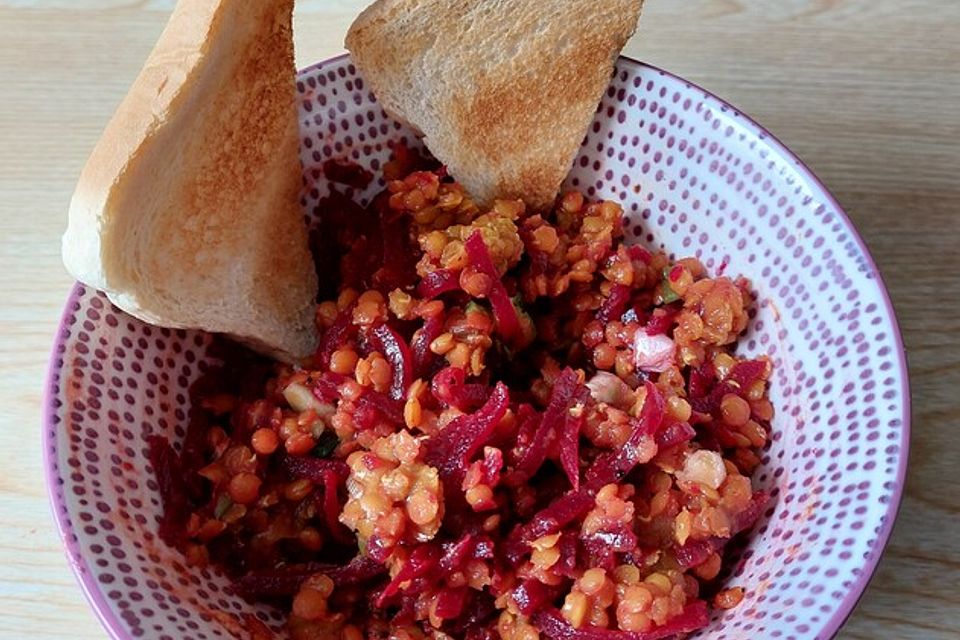 Rote Linsen-Salat mit Roter Bete