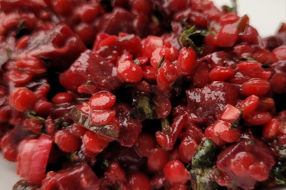 Rote Linsen-Salat mit Roter Bete