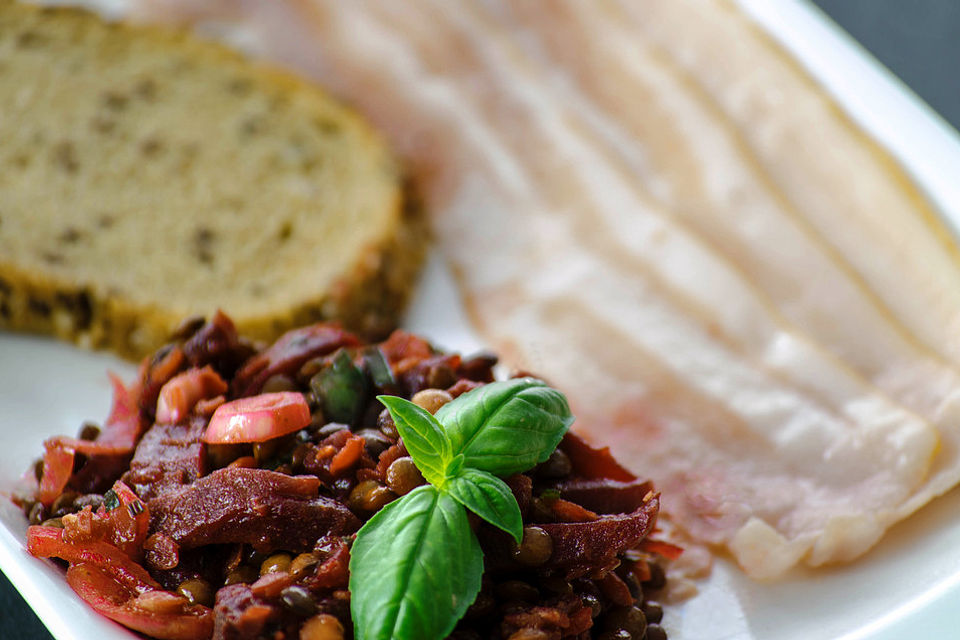 Rote Linsen-Salat mit Roter Bete