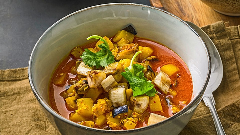 Auberginen-Bananen-Curry