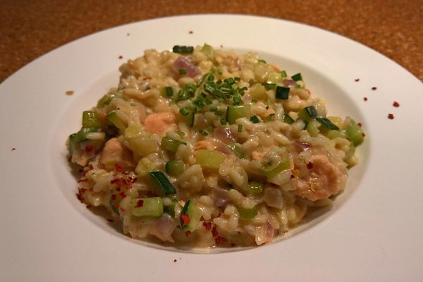 Zucchini-Risotto Mit Lachs Für Kleine Feinschmecker Von Koelkast | Chefkoch