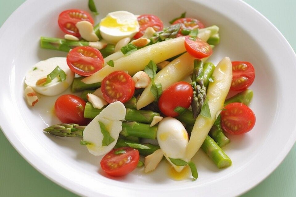 Grüner Spargelsalat mit Balsamico-Vinaigrette