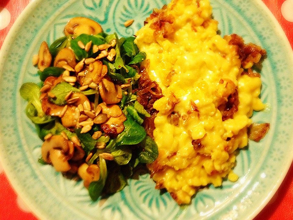 Vegane Käsespätzle mit Feldsalat von energybird| Chefkoch