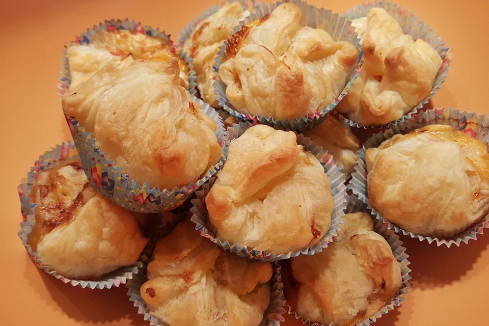 Herzhafte Blätterteig-Muffins